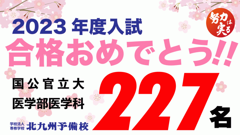 2023年 合格おめでとう！